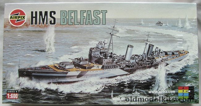 Airfix 1/600 HMS Belfast (Town Class) Heavy Cruiser, 04212 plastic model kit